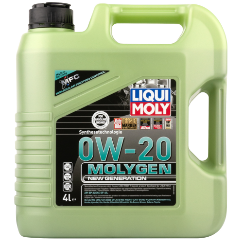 Синтетическое моторное масло Molygen New Generation 0W-20 - 4 л