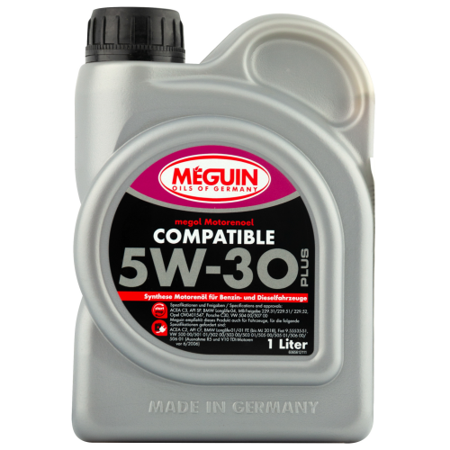 6561 Meguin НС-синт. мот.масло megol Motorenoel Compatible SAE 5W-30 Plus SP C3 (1л) - 1 л 6561 Meguin НС-синт. мот.масло megol Motorenoel Compatible SAE 5W-30 Plus SP C3 (1л) - 1 л