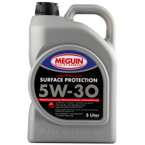 3192 Meguin НС-синт. мот.масло Megol Motorenoel Surface Protection 5W-30 A5/B5 (5л) - 5 л 3192 Meguin НС-синт. мот.масло Megol Motorenoel Surface Protection 5W-30 A5/B5 (5л) - 5 л